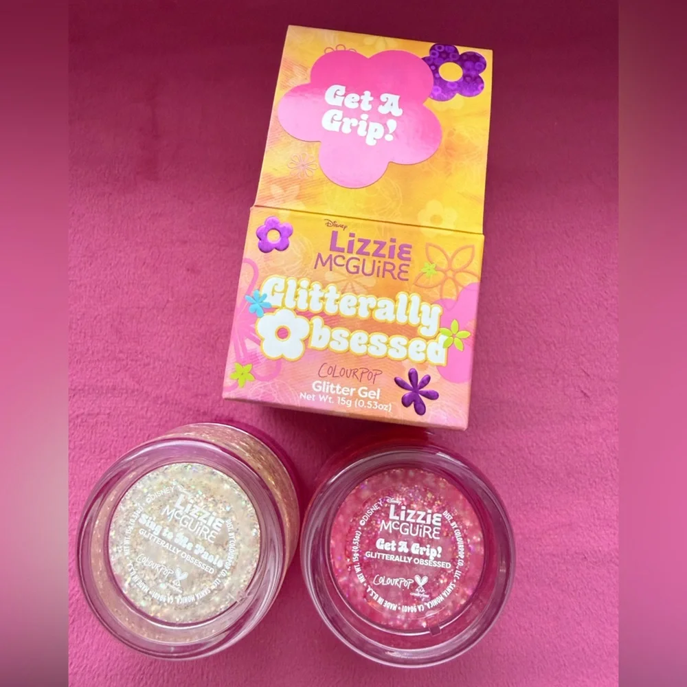 Colourpop Lizzie McGuire Glitter Gel Set - Glitterally Obsessed 2 Pieces - NIB - Picture 1 of 10